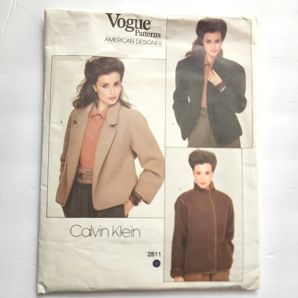 Vogue Sewing Pattern 2811 Designer Calvin Klein Size 12 UNCUT